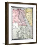 Old Map Of Egypt-Tektite-Framed Art Print