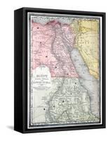 Old Map Of Egypt-Tektite-Framed Stretched Canvas