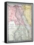 Old Map Of Egypt-Tektite-Framed Stretched Canvas