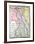 Old Map Of Egypt-Tektite-Framed Art Print