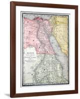 Old Map Of Egypt-Tektite-Framed Art Print