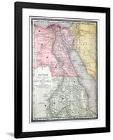 Old Map Of Egypt-Tektite-Framed Art Print