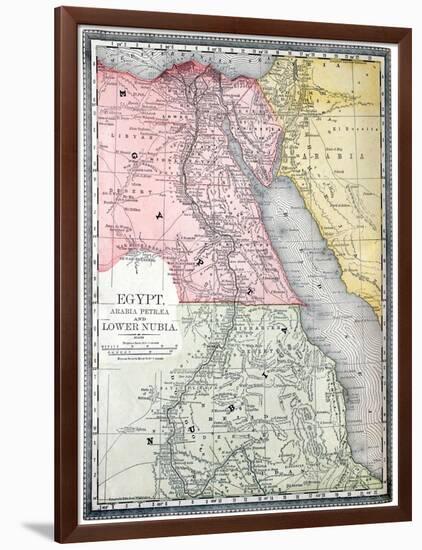 Old Map Of Egypt-Tektite-Framed Art Print