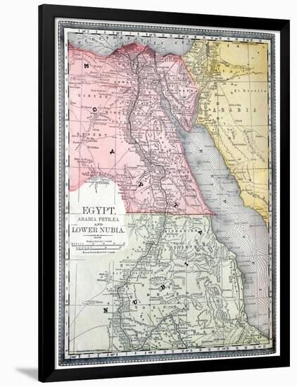 Old Map Of Egypt-Tektite-Framed Art Print