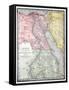 Old Map Of Egypt-Tektite-Framed Stretched Canvas