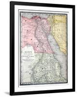 Old Map Of Egypt-Tektite-Framed Art Print