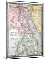 Old Map Of Egypt-Tektite-Mounted Art Print