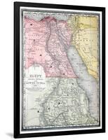 Old Map Of Egypt-Tektite-Framed Art Print