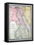 Old Map Of Egypt-Tektite-Framed Stretched Canvas