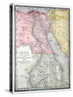 Old Map Of Egypt-Tektite-Stretched Canvas