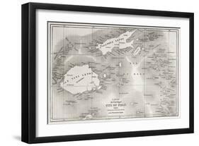 Old Map Of Fiji Islands-marzolino-Framed Art Print