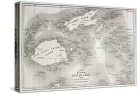 Old Map Of Fiji Islands-marzolino-Stretched Canvas