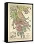Old Map of Greece-null-Framed Stretched Canvas