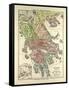 Old Map of Greece-null-Framed Stretched Canvas