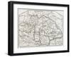 Old Map Of Hungary. By Unidentified Author, Published On Magasin Pittoresque, Paris, 1850-marzolino-Framed Art Print