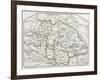 Old Map Of Hungary. By Unidentified Author, Published On Magasin Pittoresque, Paris, 1850-marzolino-Framed Art Print