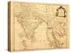 Old Map Of India Printed 1750-Tektite-Stretched Canvas