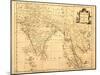 Old Map Of India Printed 1750-Tektite-Mounted Art Print