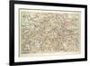 Old Map of London-null-Framed Giclee Print