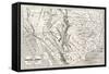 Old Map Of Northern Mexico And South-Western Usa-marzolino-Framed Stretched Canvas