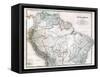 Old Map Of Northern South America-Tektite-Framed Stretched Canvas