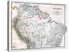 Old Map Of Northern South America-Tektite-Stretched Canvas