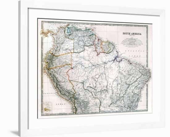 Old Map Of Northern South America-Tektite-Framed Art Print