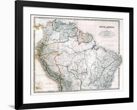 Old Map Of Northern South America-Tektite-Framed Art Print