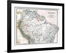 Old Map Of Northern South America-Tektite-Framed Art Print