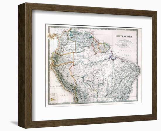 Old Map Of Northern South America-Tektite-Framed Art Print