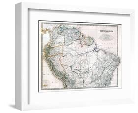 Old Map Of Northern South America-Tektite-Framed Art Print