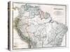 Old Map Of Northern South America-Tektite-Stretched Canvas