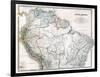 Old Map Of Northern South America-Tektite-Framed Art Print