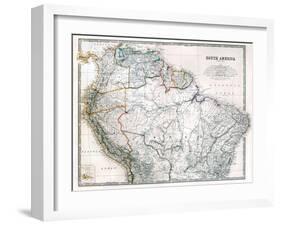 Old Map Of Northern South America-Tektite-Framed Art Print