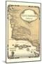 Old Map of Santa Barbara, California-null-Mounted Art Print
