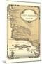 Old Map of Santa Barbara, California-null-Mounted Art Print