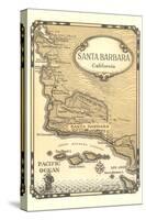 Old Map of Santa Barbara, California-null-Stretched Canvas