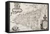 Old Map Of Sicily-marzolino-Framed Stretched Canvas