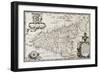 Old Map Of Sicily-marzolino-Framed Premium Giclee Print