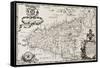 Old Map Of Sicily-marzolino-Framed Stretched Canvas