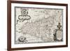 Old Map Of Sicily-marzolino-Framed Art Print