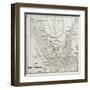 Old Map Of Sinai Peninsula. Created By Erhard, Published On Le Tour Du Monde, Paris, 1864-marzolino-Framed Art Print