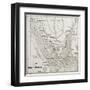 Old Map Of Sinai Peninsula. Created By Erhard, Published On Le Tour Du Monde, Paris, 1864-marzolino-Framed Art Print