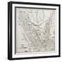 Old Map Of Sinai Peninsula. Created By Erhard, Published On Le Tour Du Monde, Paris, 1864-marzolino-Framed Art Print