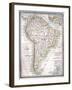 Old Map Of South America-Tektite-Framed Art Print