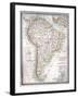 Old Map Of South America-Tektite-Framed Art Print