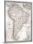 Old Map Of South America-Tektite-Mounted Art Print