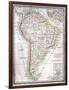 Old Map Of South America-Tektite-Framed Art Print