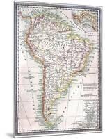 Old Map Of South America-Tektite-Mounted Art Print