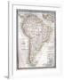 Old Map Of South America-Tektite-Framed Art Print